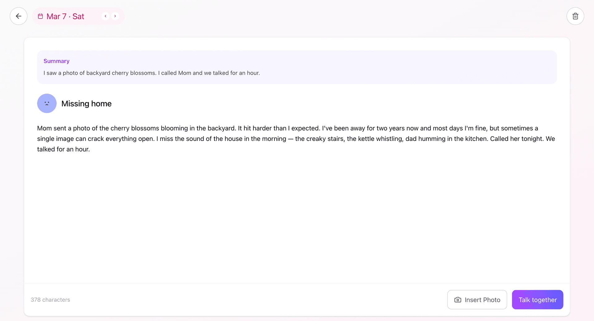 Classic journal writing illustration